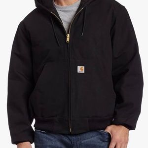 XL TALL BLACK Carhartt. mens Loose Fit Firm Duck Insulated Flannel-Lined Act